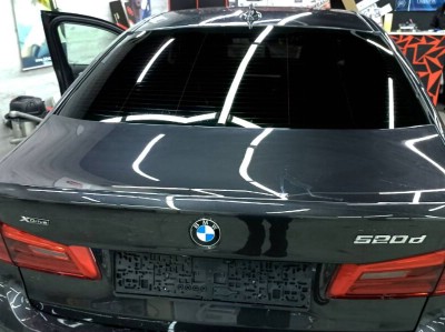 Тонирование задней полусферы на BMW 520